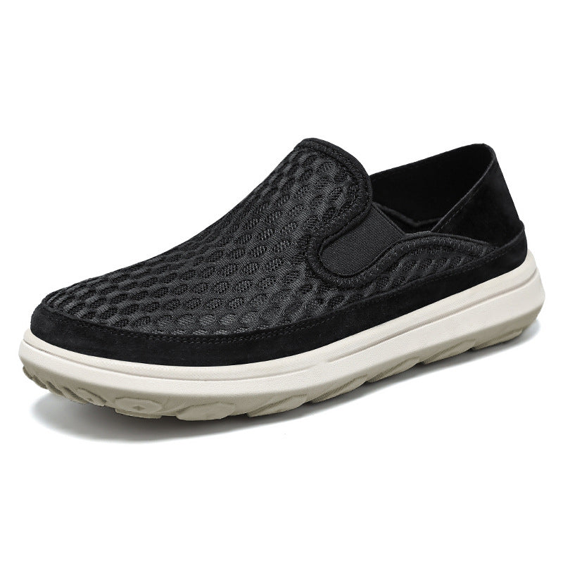 Herren nan atmungsaktiver Mesh-Slip-On Loafer mit elastischen Einsätzen und stoßdämpfender EVA-Sohle EB