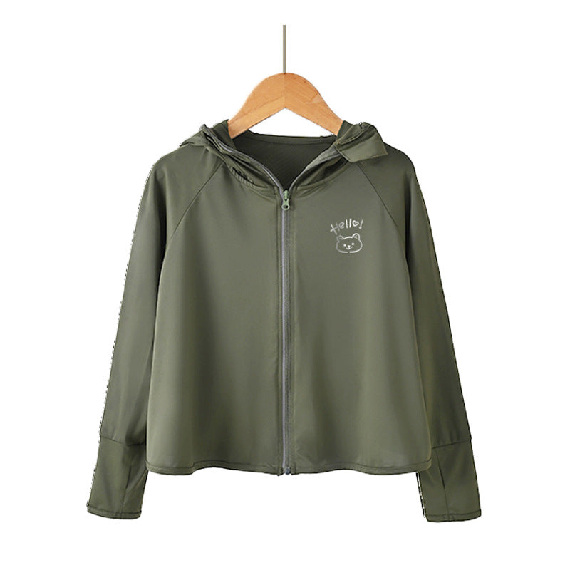 Damen Leichte Kapuzenjacke mit verspieltem Motiv EB