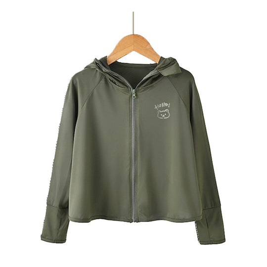 Damen Leichte Kapuzenjacke mit verspieltem Motiv EB