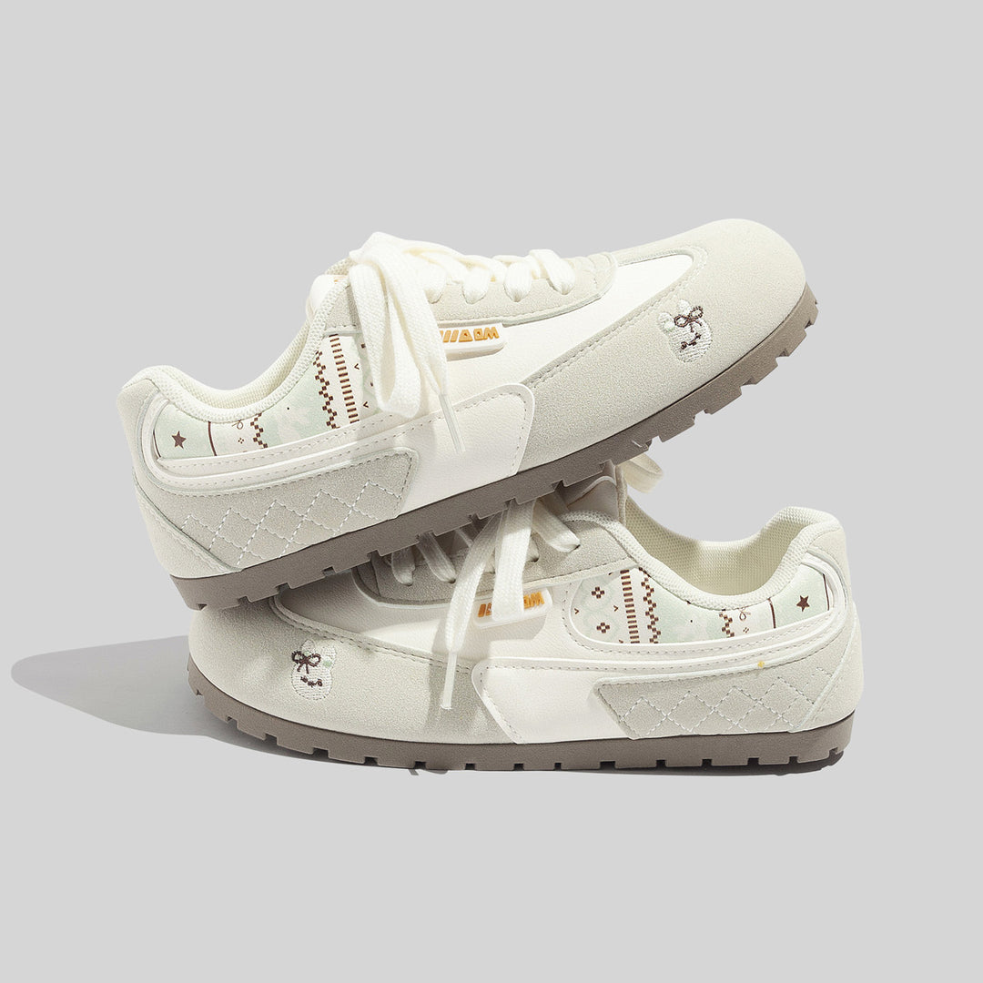 Damen Sneakers mit innovativen Tierapplikationen und bequemer Dämpfung EB