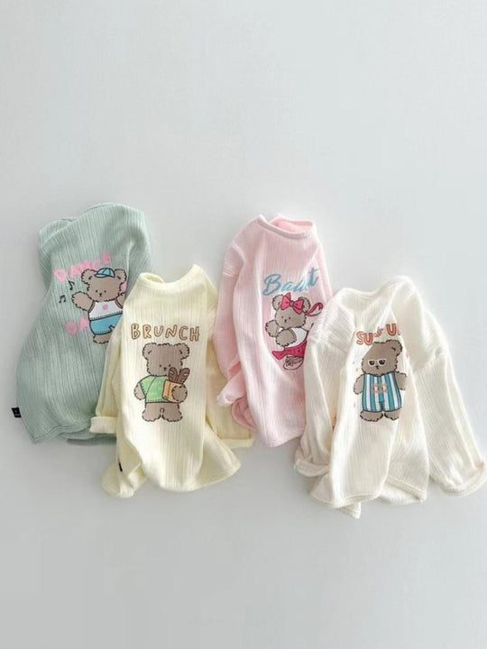 Unisex nan weicher gerippter Strickbaby-Cardigan mit V-Ausschnitt und hochkrempelbaren Ärmeln EB