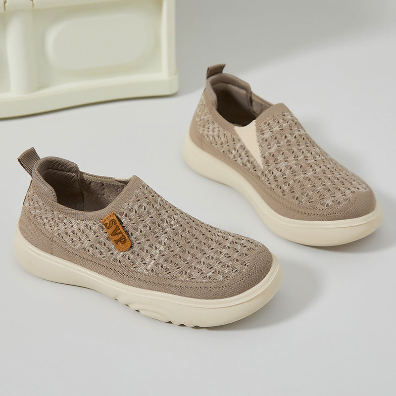 Damen Atmungsaktive Slip-On Freizeitschuhe mit rutschfester Sohle EB