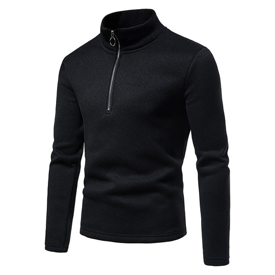 Herren Pullover mit Stehkragen und Reißverschluss EB