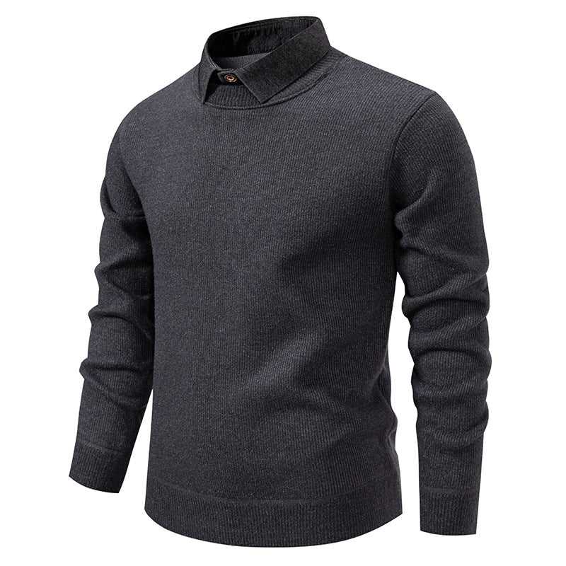 Herren modischer Pullover mit modernem Kragen und hochwertigem Material EB