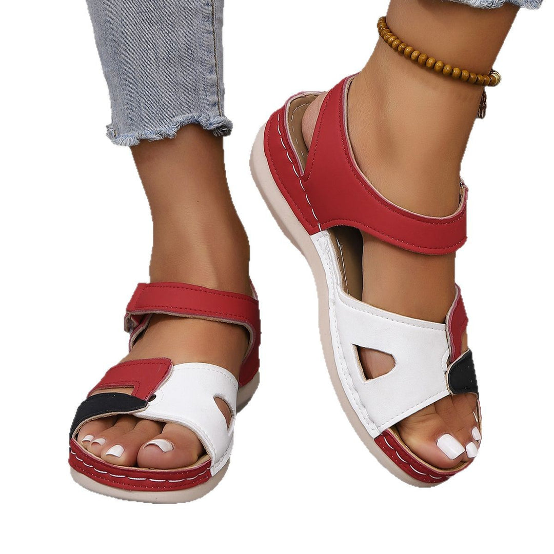 Damen Sommerliche Sandalen mit verstellbarem Riemen und anatomischem Fußbett EB