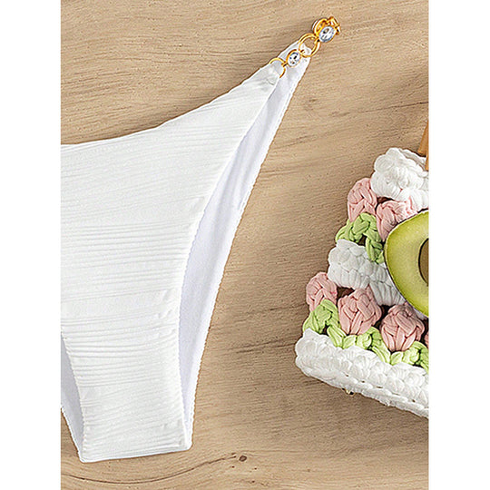 Damen Hochgeschnittener Bikini mit funkelnden Details EB