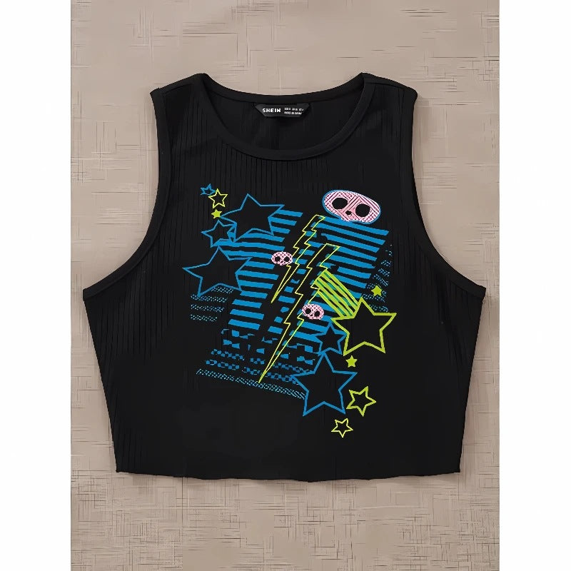 Damen T-Shirt mit lebhaftem Grafiken und einzigartigem Design EB