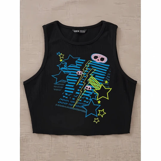 Damen T-Shirt mit lebhaftem Grafiken und einzigartigem Design EB