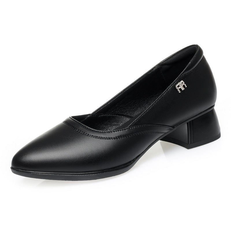 Damen klassische Pumps mit elegantem Blockabsatz und modischem Cut-Out-Design EB