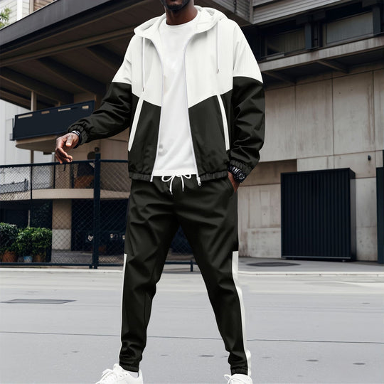 Herren modischer Trainingsanzug mit leistungsstarkem Funktionsmaterial und stylischem Blockdesign EB