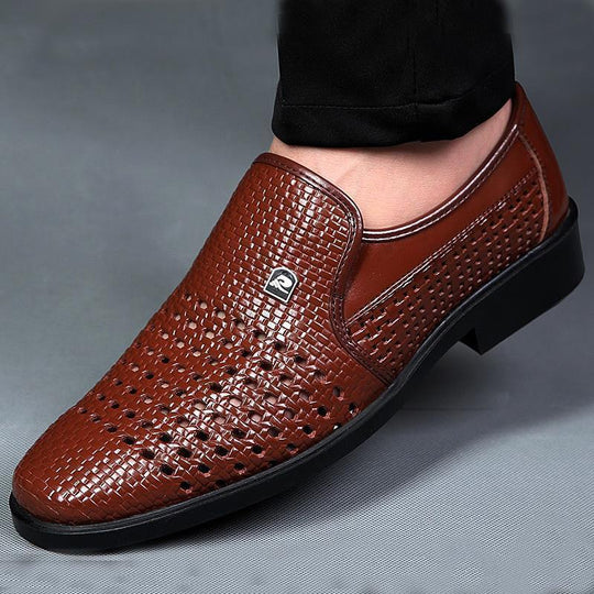Herren Atmungsaktive Handgewebte Slipper EB