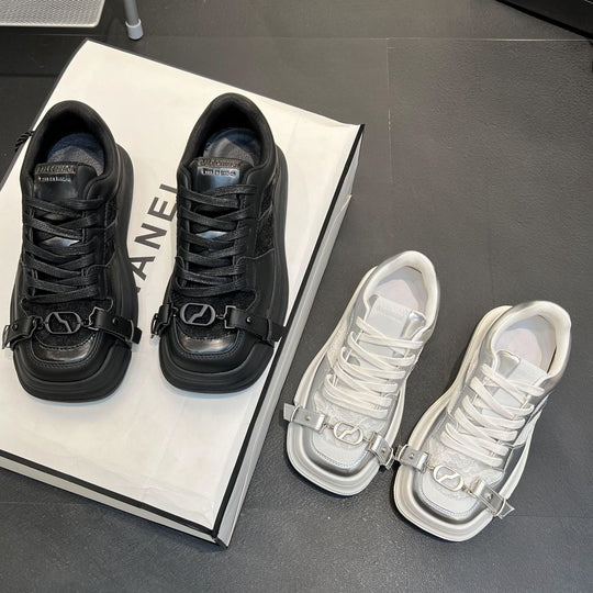 Damen modische Sneaker mit robustem Obermaterial und einzigartigem Design EB