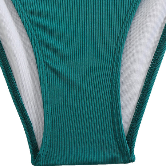 Damen Bunt geschmückter Triangel-Bikini EB