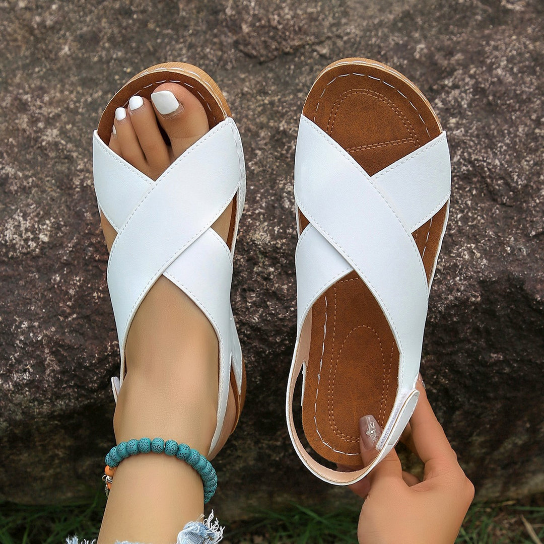 Damen Komfortable und modische Sandalen mit verstellbaren Riemen EB