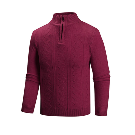 Herren Strickpullover mit hohem Kragen EB