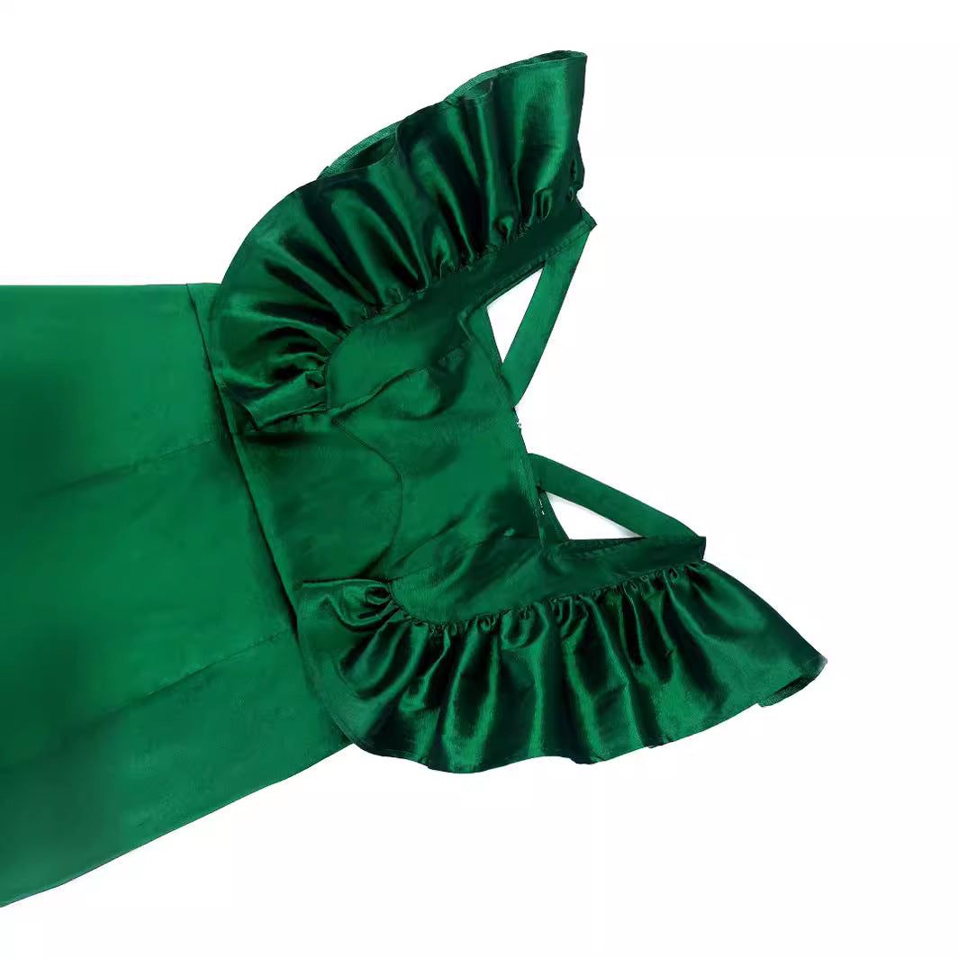 Damen Elegantes Midikleid mit voluminösen Puffärmeln EB