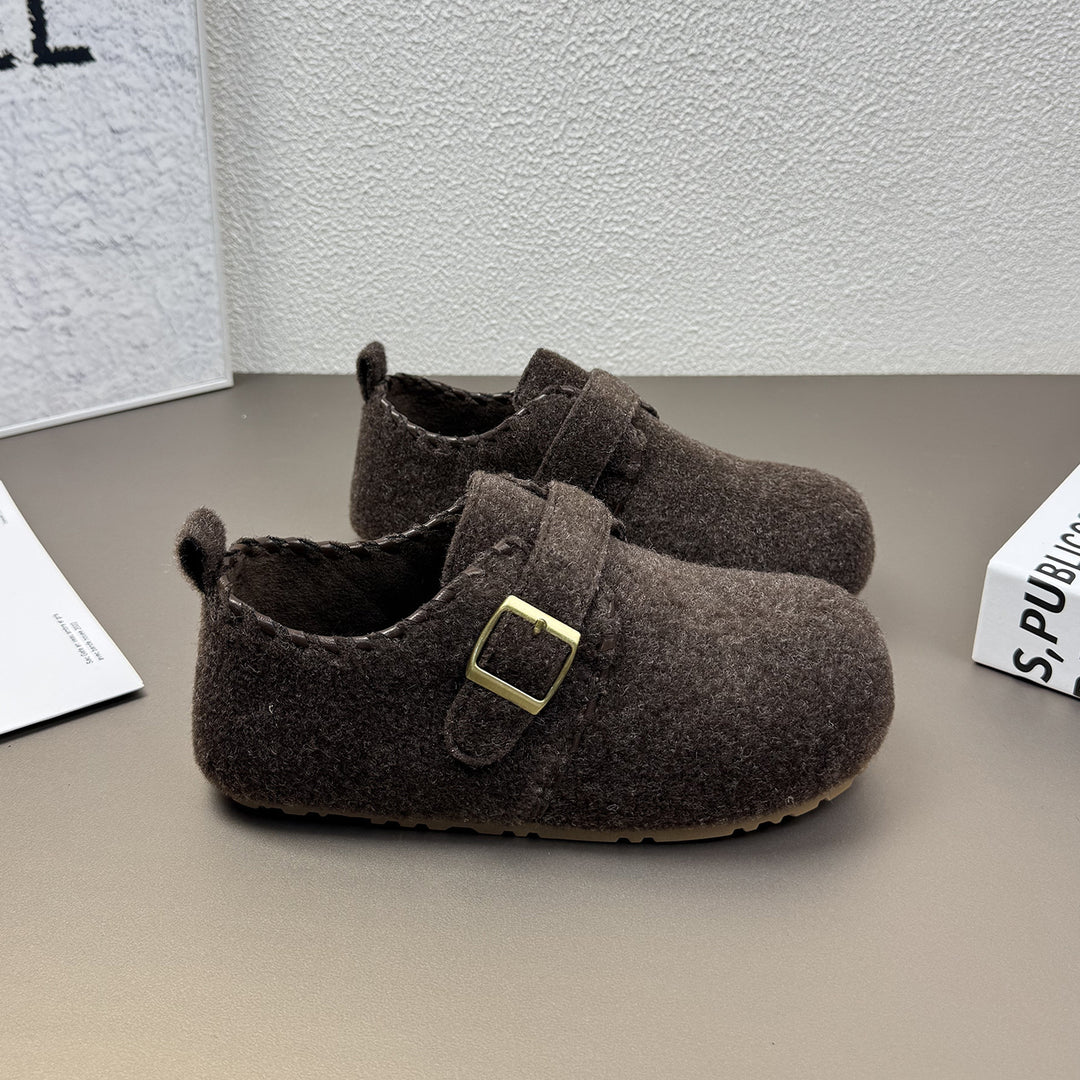 Damen Filzclogs mit dekorativem Schnallenverschluss EB