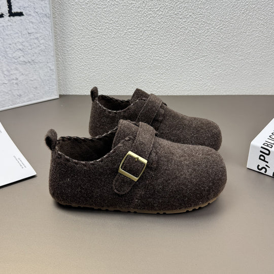 Damen Filzclogs mit dekorativem Schnallenverschluss EB