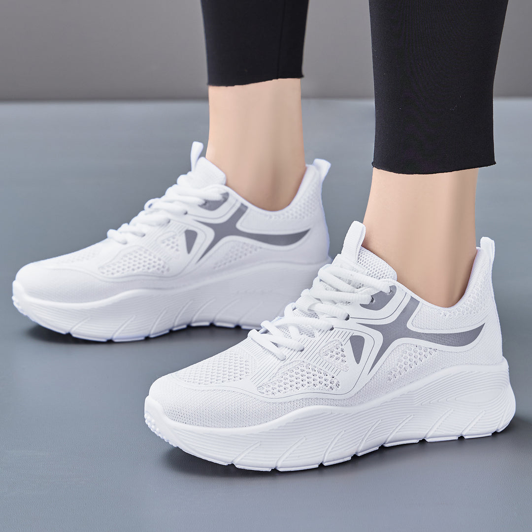 Damen Sportliche Laufschuhe mit atmungsaktiver Mesh-Oberfläche und stoßdämpfender Sohle EB