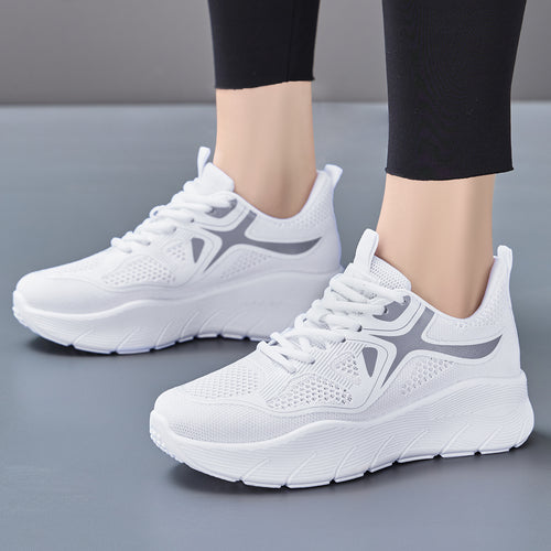 Damen Sportliche Laufschuhe mit atmungsaktiver Mesh-Oberfläche und stoßdämpfender Sohle EB
