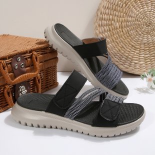 Damen Komfortable Riemchensandalen mit ergonomischem Fußbett und rutschfester Sohle EB