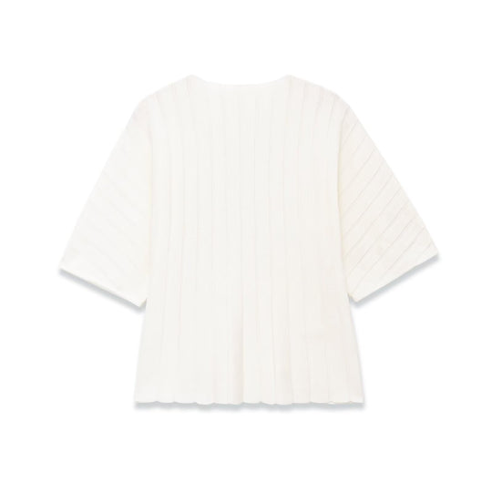 Damen Strickoberteil mit eleganter Textur und kurzem Arm EB