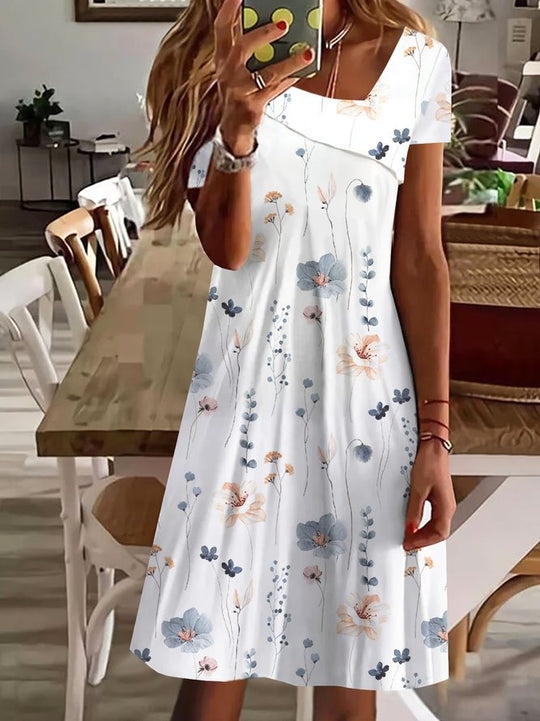 Damen Sommerkleid mit floralem Design und weitem Schnitt EB