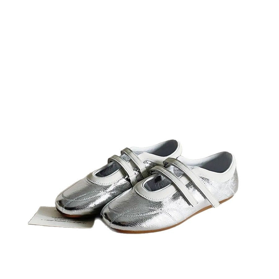 Damen Komfortable Ballerinas mit verstellbarem Riemendesign und atmungsaktiver Sohle EB