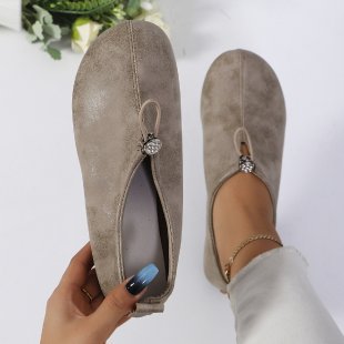 Damen modische Mokassins mit eleganter Schnürung EB