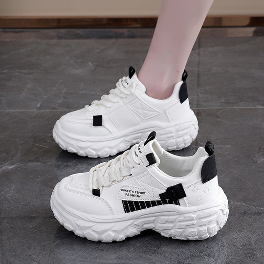 Damen Komfortable Lauf- und Freizeitschuhe mit dicker Sohle EB