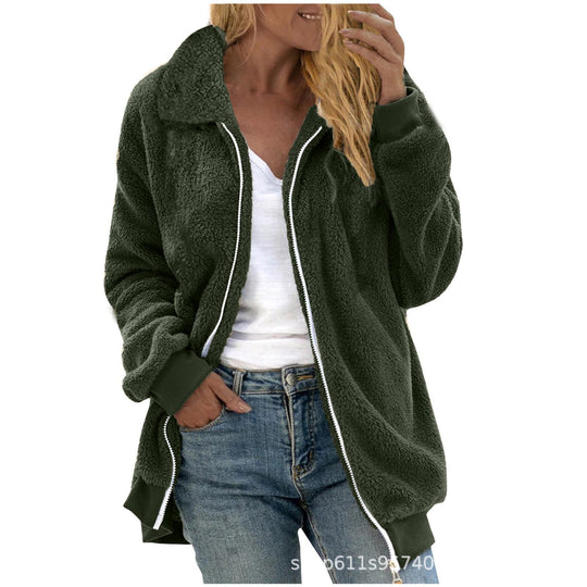 Damen Fleece-Jacke im Oversized-Stil EB