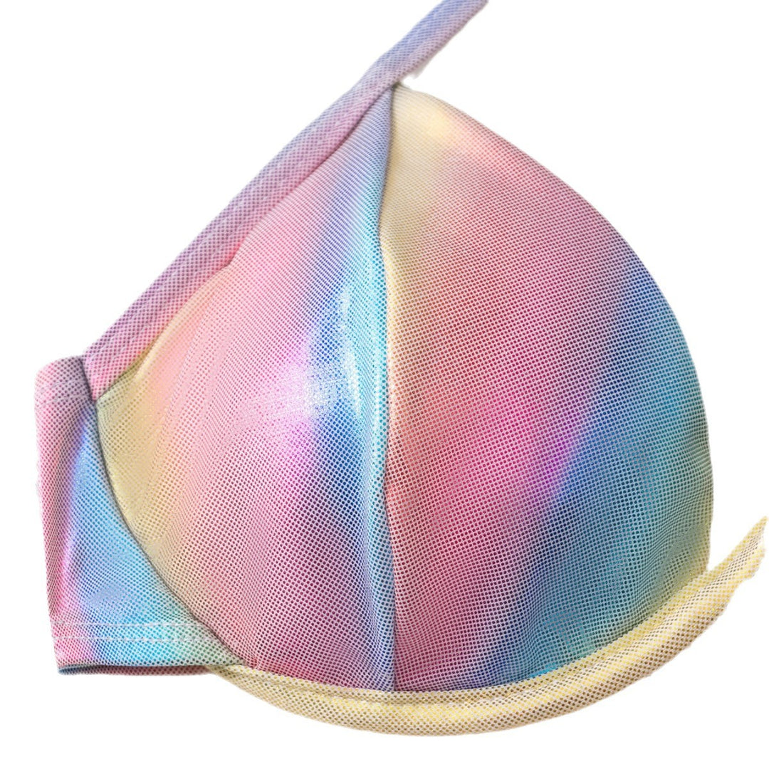 Damen Holographischer Triangel-Bikini EB