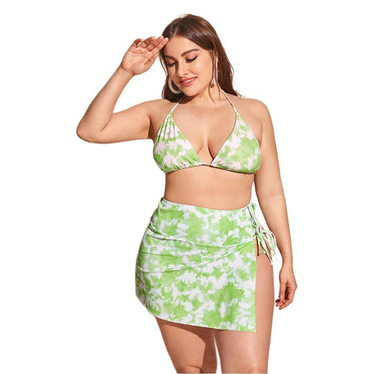 Damen Triangel-Bikini mit hohem Bund und modischem Farbverlauf EB