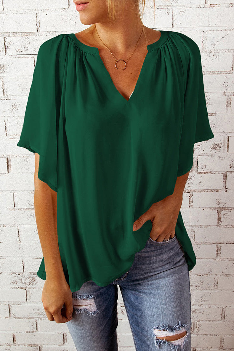 Damen elegante Chiffon-Bluse EB