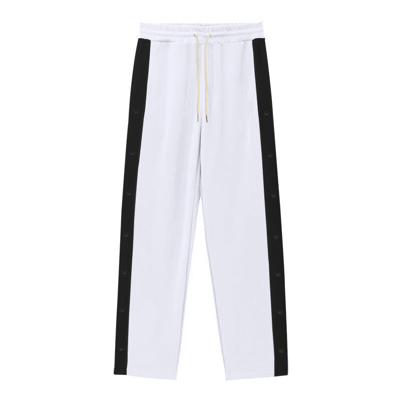 Damen Sportliche Freizeitpants mit Druckknöpfen an den Seiten EB
