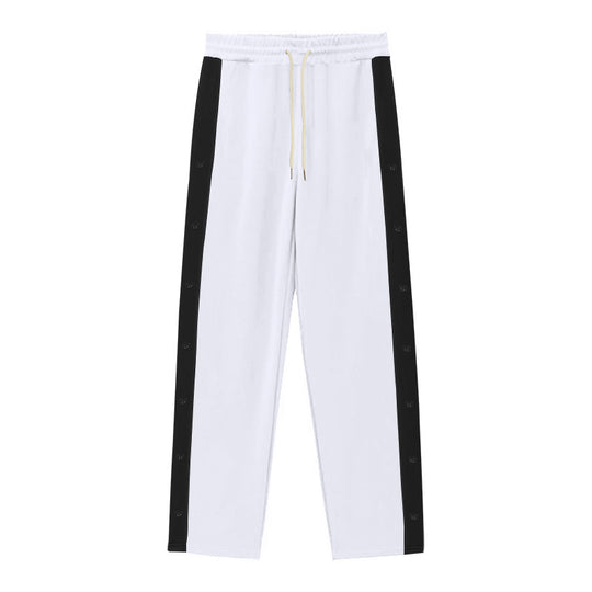 Damen Sportliche Freizeitpants mit Druckknöpfen an den Seiten EB