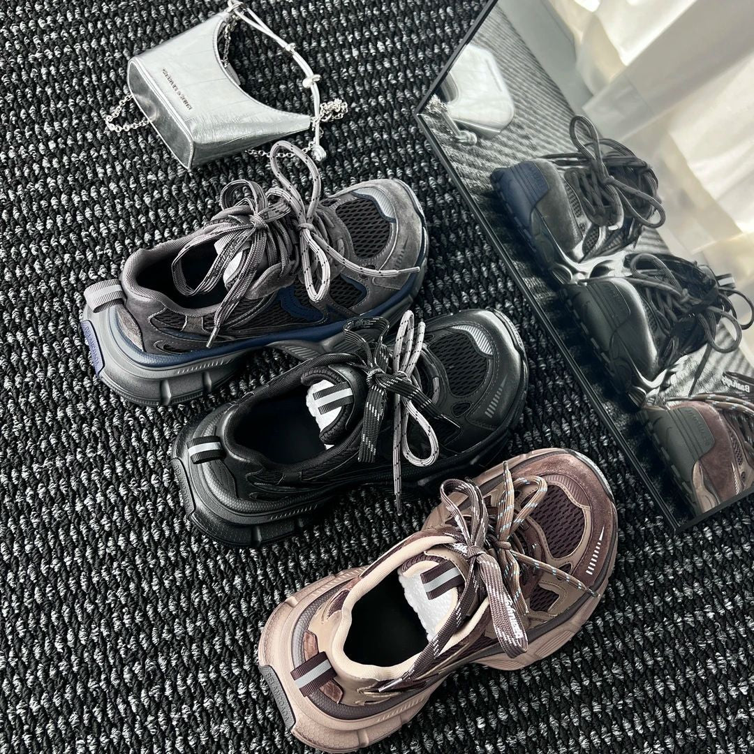 Damen Sportliche Sneakers mit robustem Sohlenprofil und atmungsaktivem Obermaterial EB