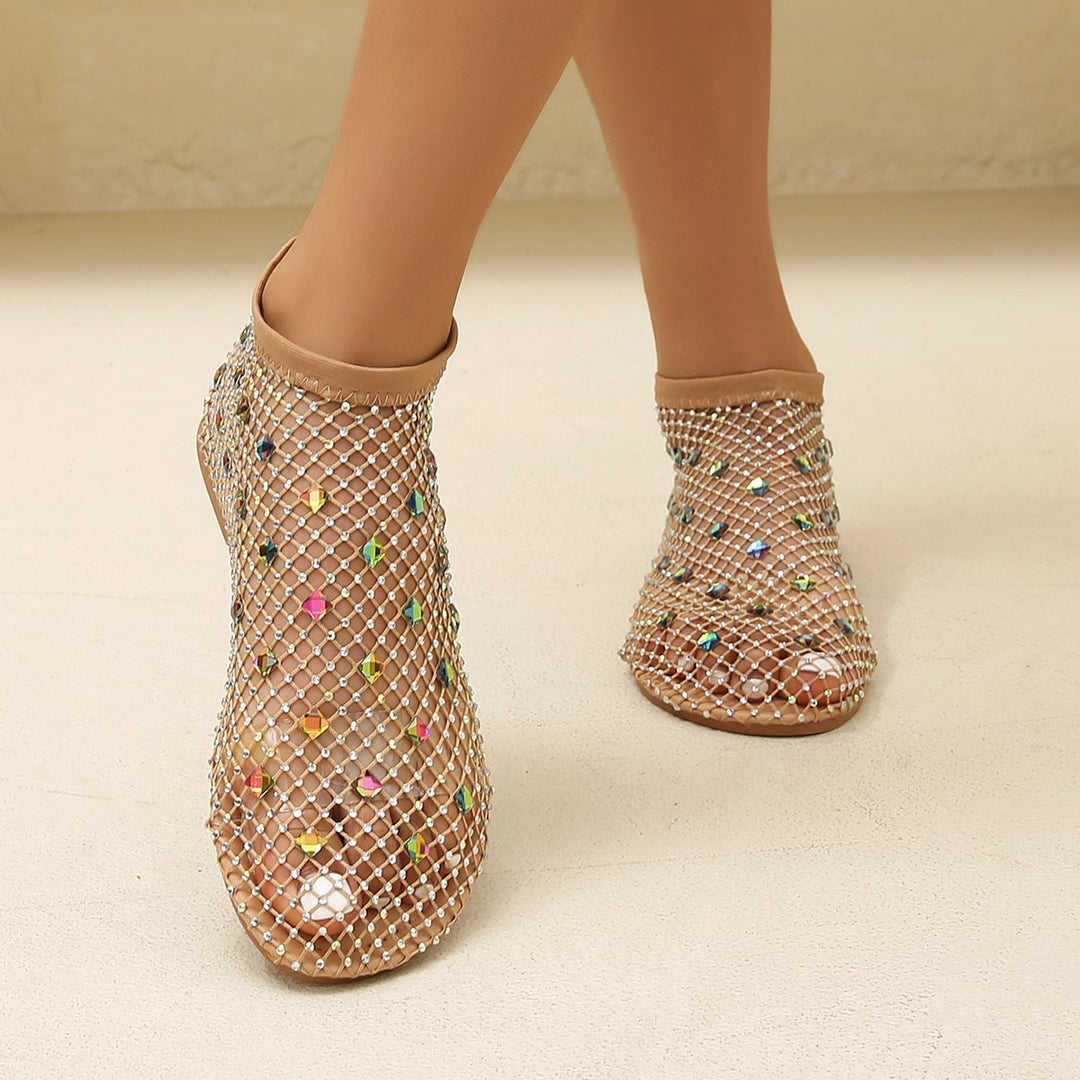 Damen Glitzernde Mesh-Sandalen EB