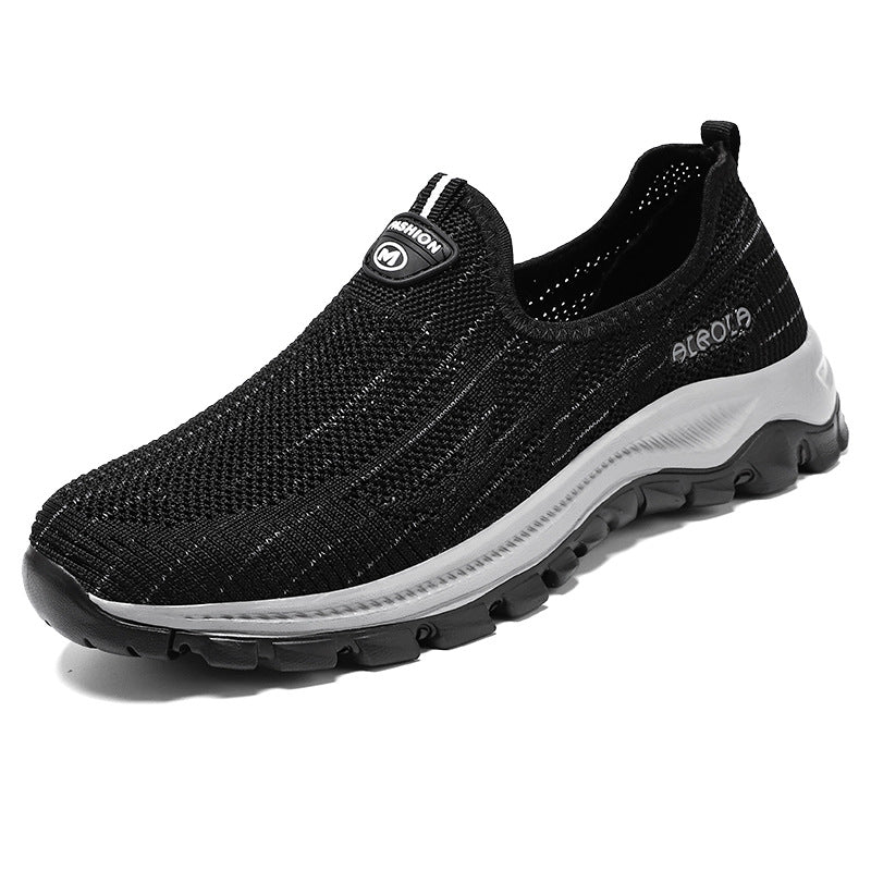 Damen Sportliche Slip-On Schnürschuhe mit atmungsaktiver Oberflächenstruktur und dämpfender Sohle EB