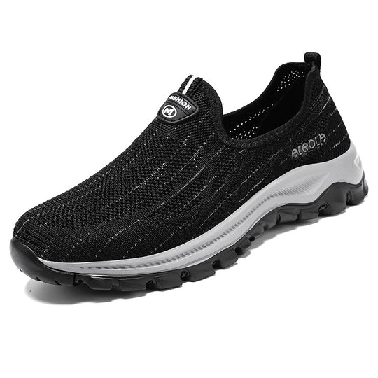 Damen Sportliche Slip-On Schnürschuhe mit atmungsaktiver Oberflächenstruktur und dämpfender Sohle EB