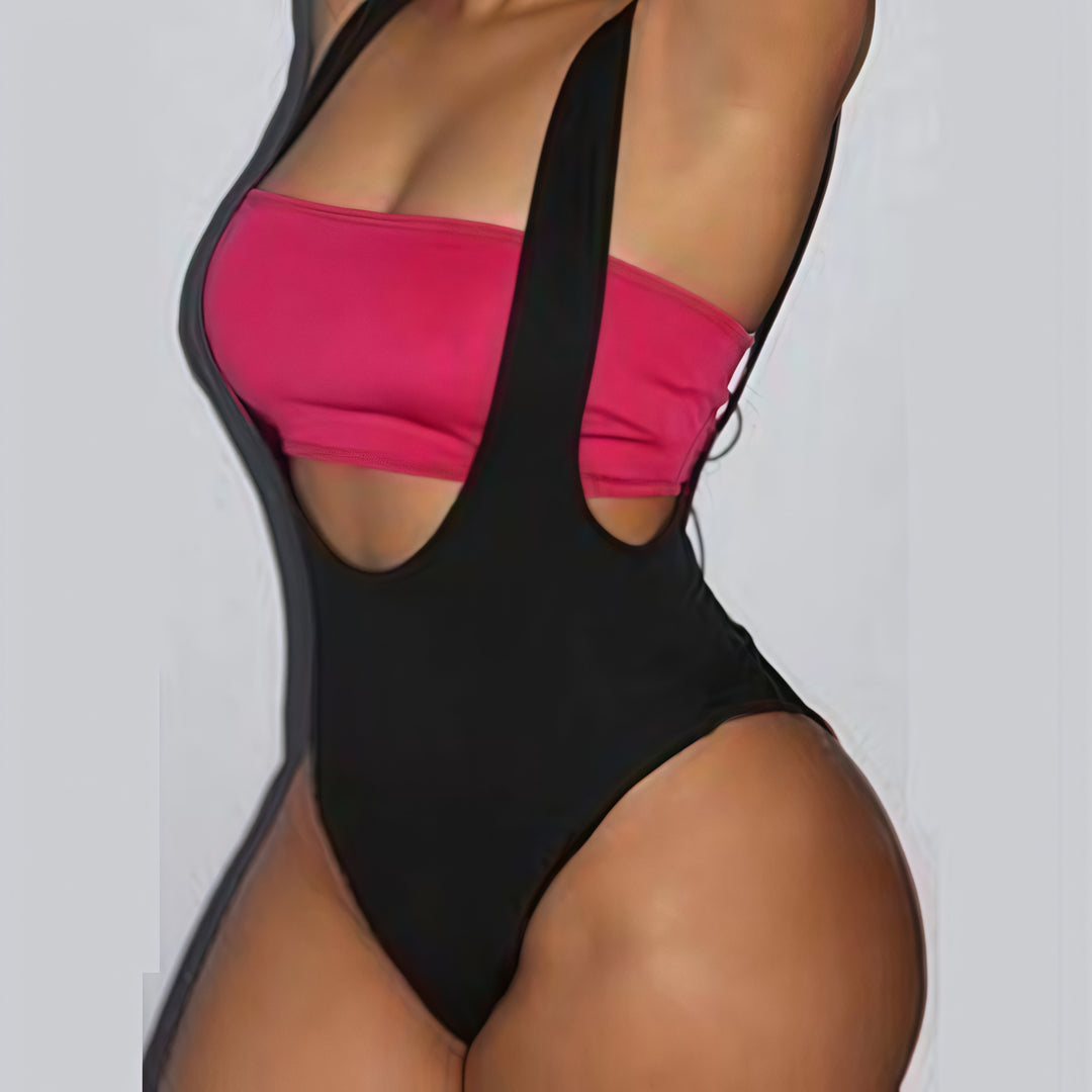 Damen Badeanzug mit modernem Cut-Out-Design und verstellbaren Trägern EB