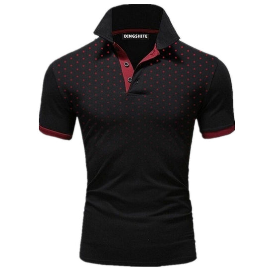 Herren Poloshirt mit modernen Punktdesign und atmungsaktiven Eigenschaften EB