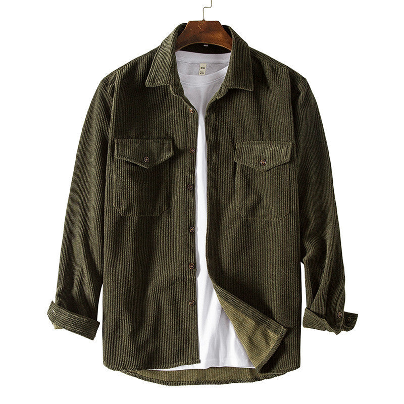 Herren Karierte Overshirt aus hochwertigem Baumwollmischung mit Brusttaschen EB