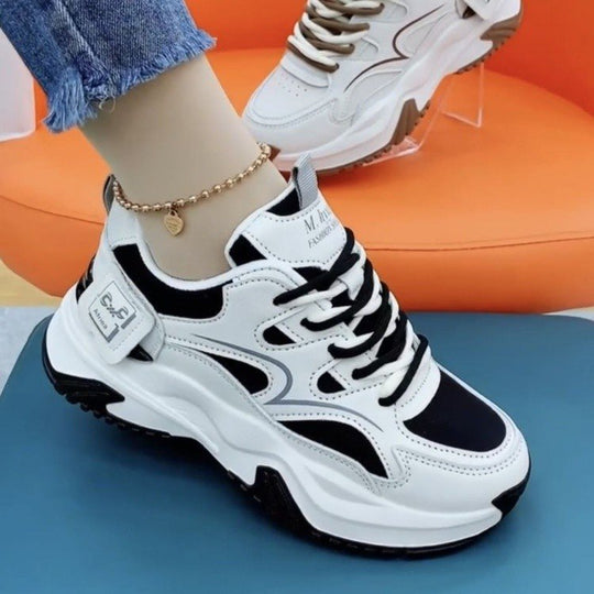 Damen Sportliche Chunky Sneakers mit modischem Design und stoßdämpfenden Eigenschaften EB