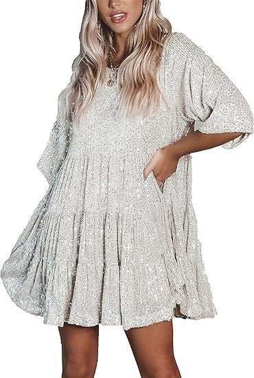 Damen Abendkleid mit funkelnden Pailletten EB