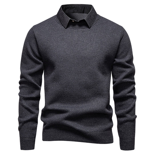 Herren modischer Pullover mit modernem Kragen und hochwertigem Material EB
