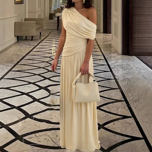 Damen Elegantes Wickel-Maxikleid mit asymmetrischem Schnitt und hochwertigem Jersey EB