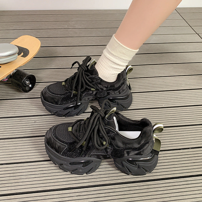 Damen Sportliche Chunky Sneakers mit atmungsaktivem Obermaterial und rutschfester Sohle EB