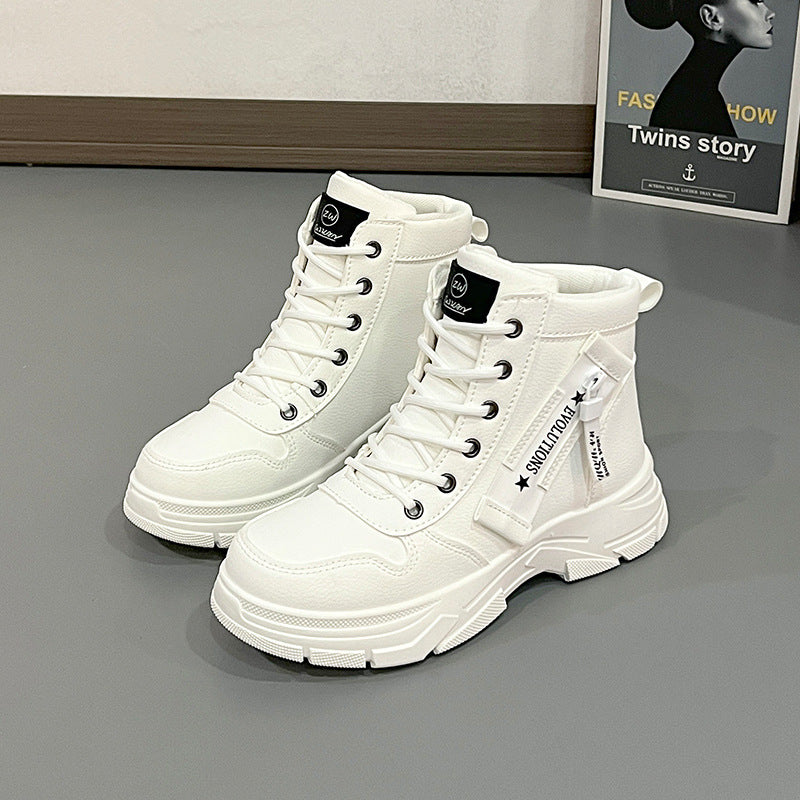 Damen hochformatige Sneakers mit stabiler Gummisohle und atmungsaktiver Innenpolsterung EB