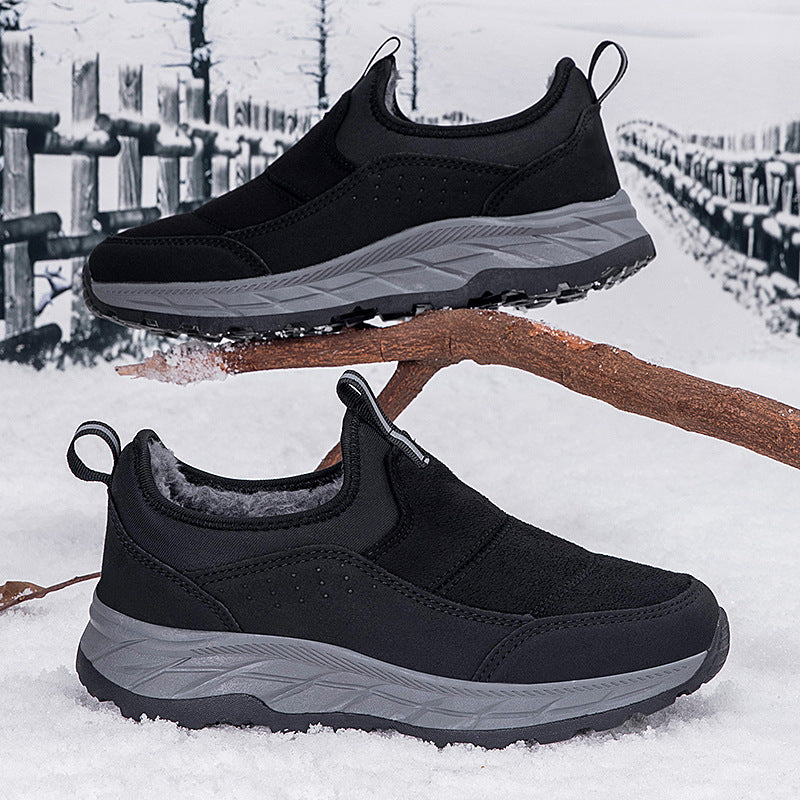 Damen Komfortable Winter Sneakers mit elastischem Klettverschluss EB